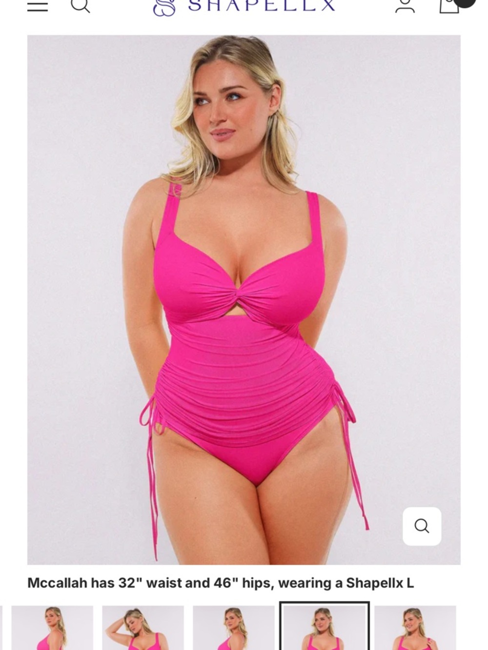 Shapellx Fuchsia ruched mesh  One-Piece Swimsuit